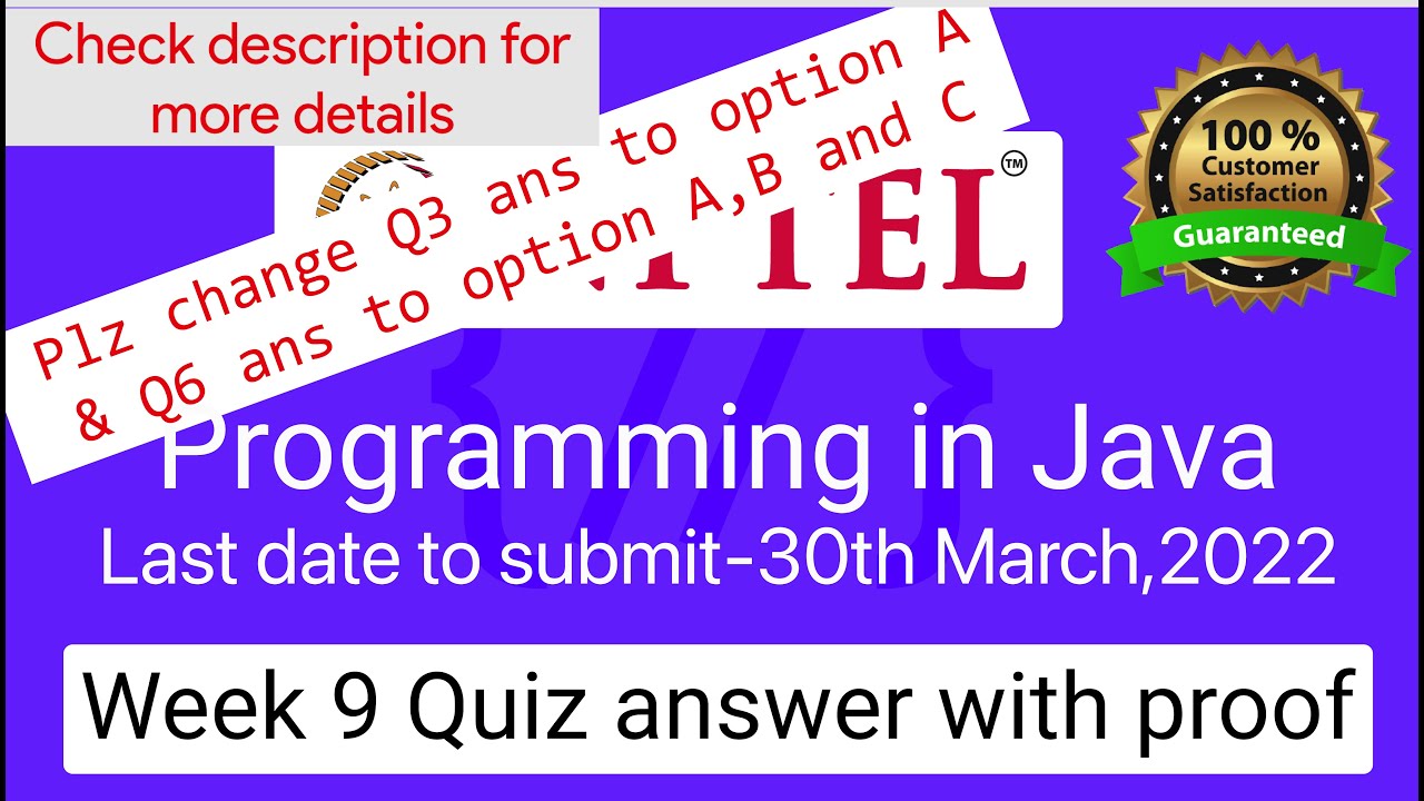 nptel java programming assignment answers 2023 week 9