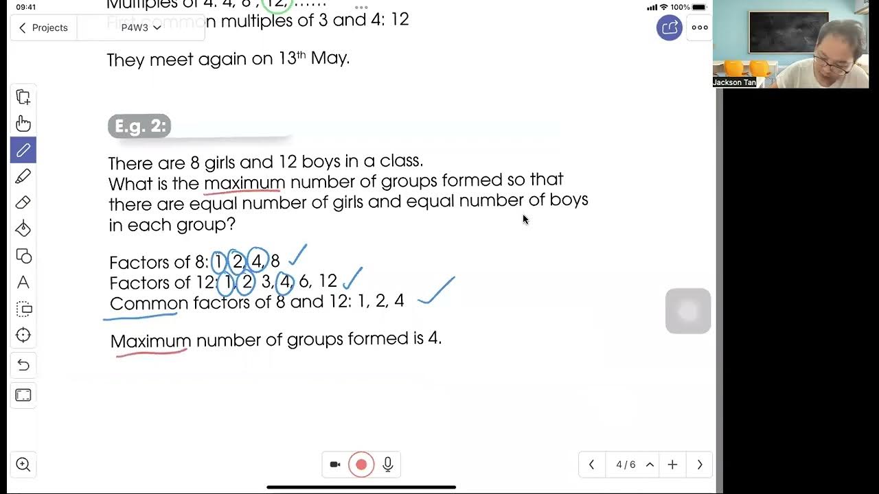 P4 Math Topic Factors and Multiples YouTube