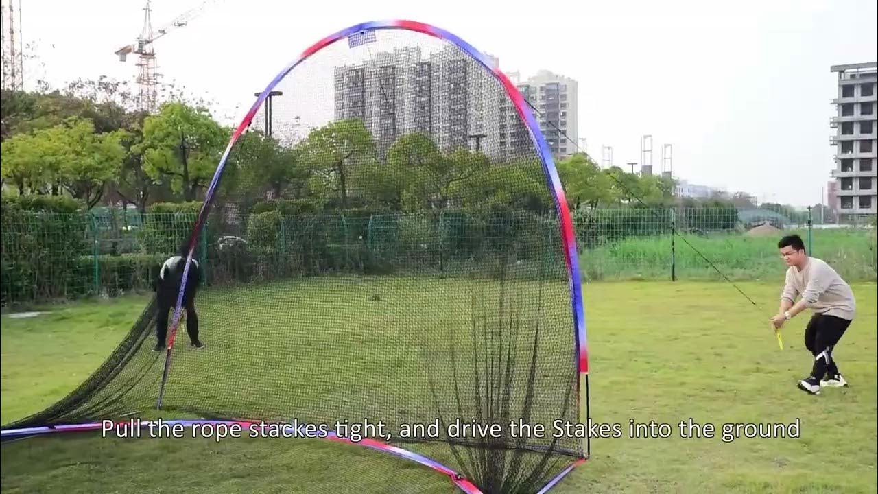 Chamgoal Batting Cage Assembly Video YouTube