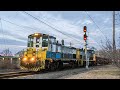 LIRR Diesel Trains Past PD-1 in Patchogue ft. Work Extra 164 West