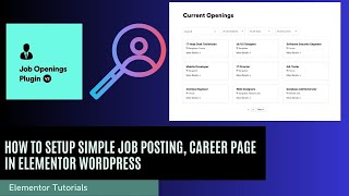 How to setup simple Job Posting, Career Page in Elementor WordPress screenshot 2