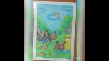 Land pollution drawing ♻️