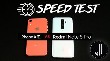Iphone XR vs Redmi Note 8 pro Speed test- Note8pro on 🔥 🔥