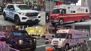 NYPD, FDNY & Other Agencies RESPONDING ON NEW YEAR'S EVE 2023 COMPILATION