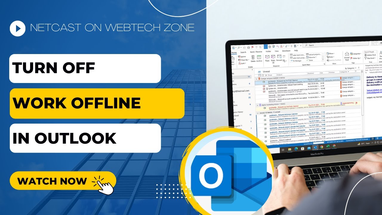 How To Turn Off Work Offline In Outlook How To Change Outlook Status