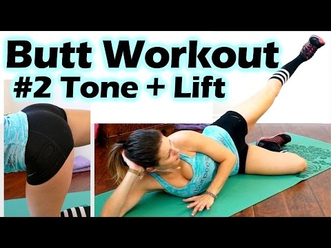 Bikini Butt Workout 2: Tone & Lift! 20 Minute At Home Beginners | Bikini Model Glute Series