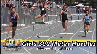 2022 TF - CIF-ss Prelims (D1) -  300 Hurdles (Girls, 5 Heats)