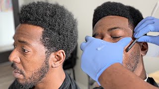 Drop Fade With Afro on top ASMR | BARBER TUTORIAL | TRANSFORMATION | GAMECHANGER