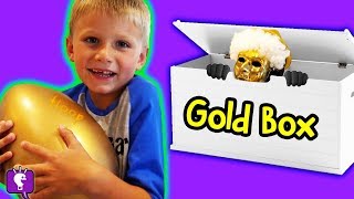 giant gold egg surprise with mystery clue by hobbykidstv