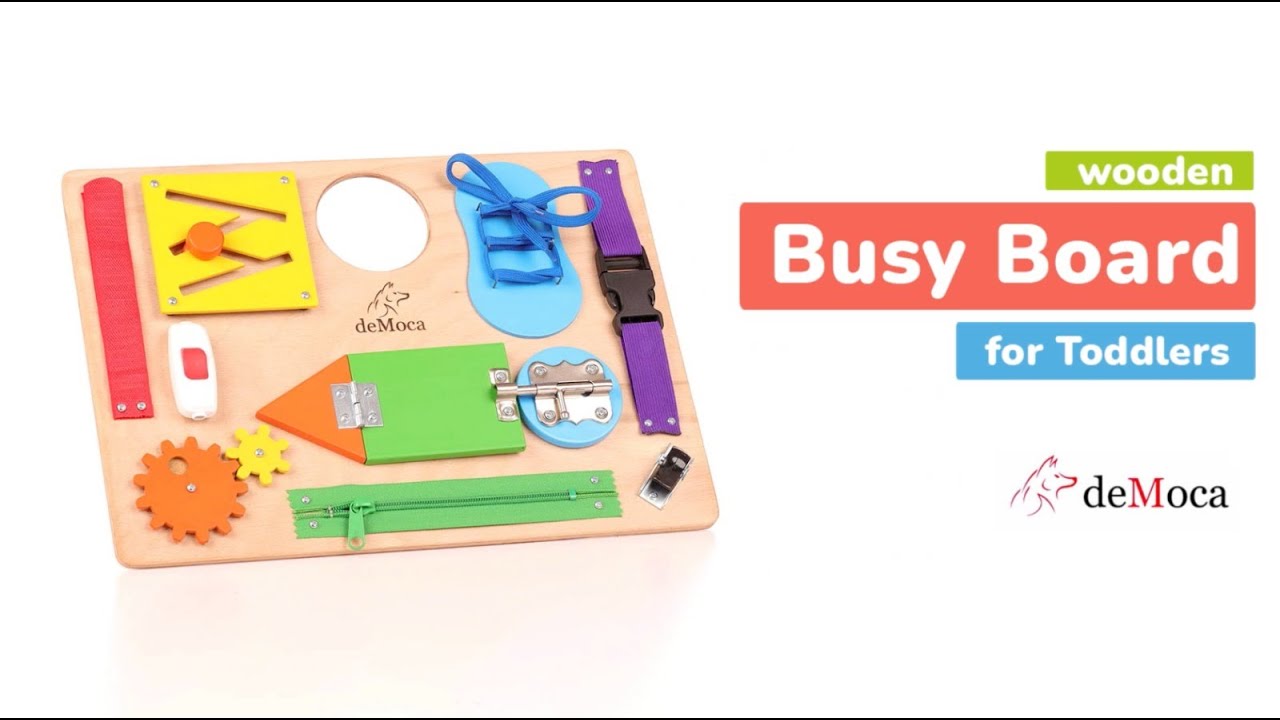 Ancistro Toddler Busy Board, Travel Toys, Montessori Toys for Age 1 2 3 4  Boys and Girls, Toddler Activities Board Educational Toys for Learning Fine