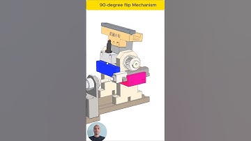 90 degree Flip mechanism #machine #mechanism #engineer #manufacturing #solidworks #learning #autocad
