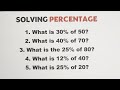 Solving percentage problems in few seconds