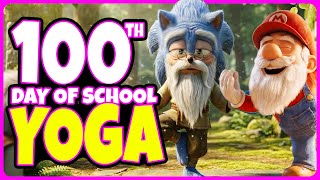⚡️ 100th Day of School Yoga ⚡️ Relaxing Brain Break for Kids ⚡️ Inspired by Cosmic Kids Yoga