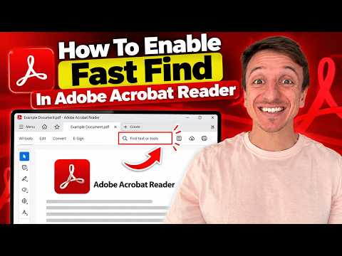 איך להפעיל חיפוש מהיר (Fast Find) ב-Adobe Acrobat Reader (2026)