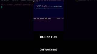 RGB value to a hex code using javascript function | Javascript trick | Programming | Short