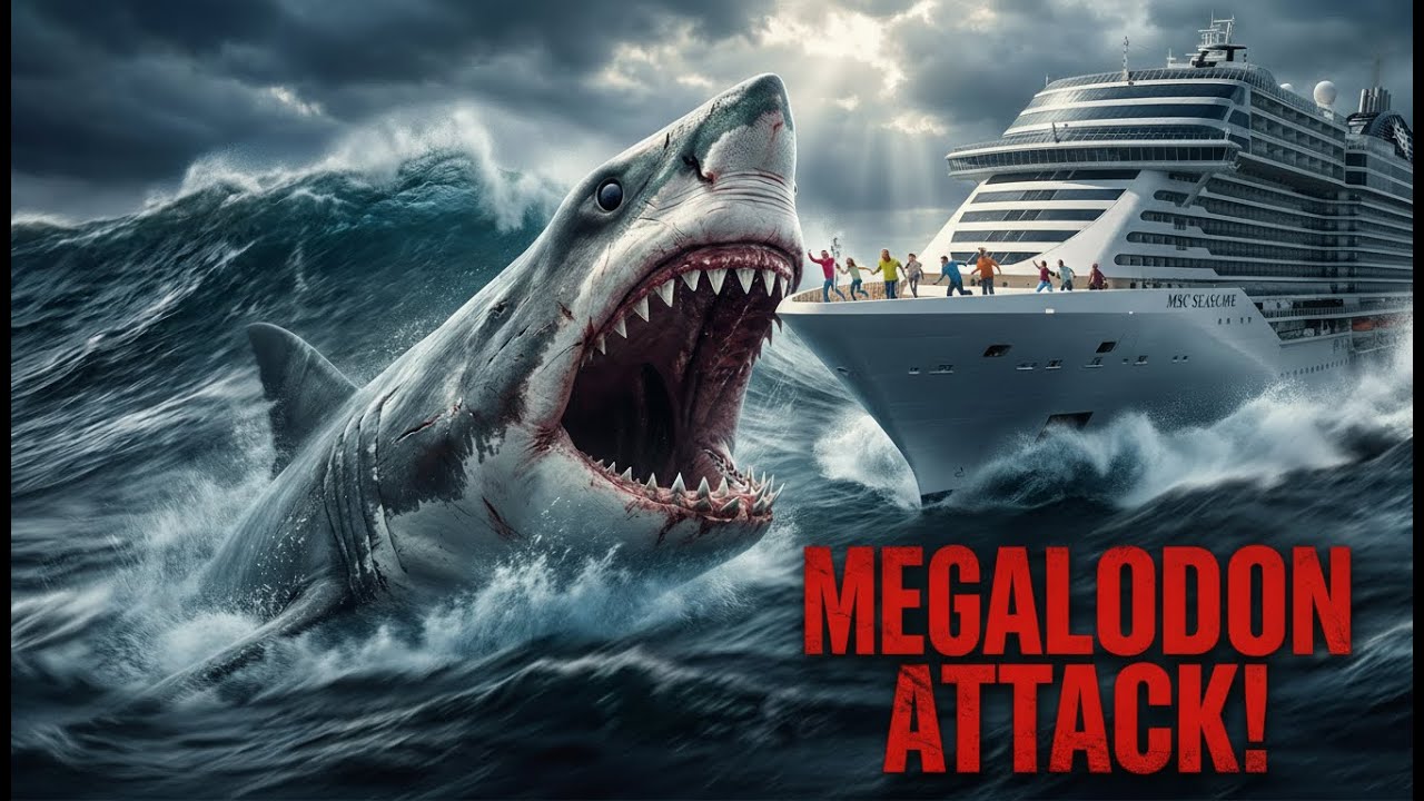 GIANT MEGALODON Attacks MSC Seascape | Cruise Ship Under Siege in the ...