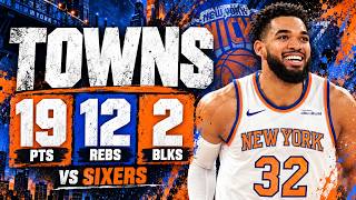 Karl-Anthony Towns 19 pts 12 rebs 2 blks vs Sixers 26/27 season