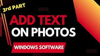 3rd part on windows software add text on photos #abdulhannan screenshot 2