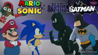 Mario and Sonic vs Black panther and Batman Cartoon Beatbox Battles