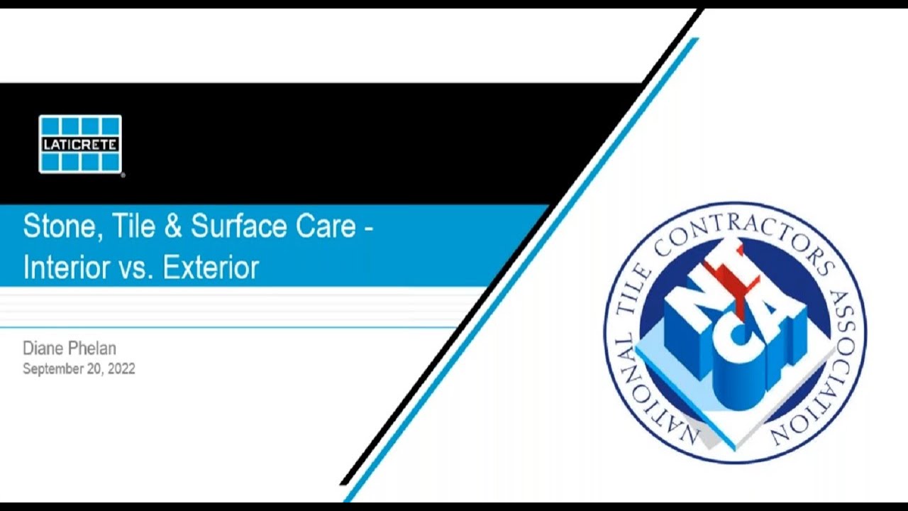 Webinar: Stone, Tile and Surface Care - Interior vs Exterior