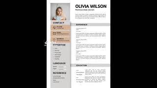 Professional Design CV Format MsWord Resume Template @resumebuddy1