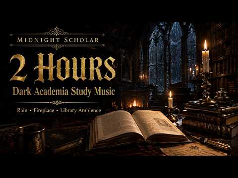 You’re Reading in a Gothic Library While It Rains Outside | Dark Academia Study Music