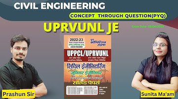 UPRVUNL JE PYQ || Civil Engineering || By Sunita Ma