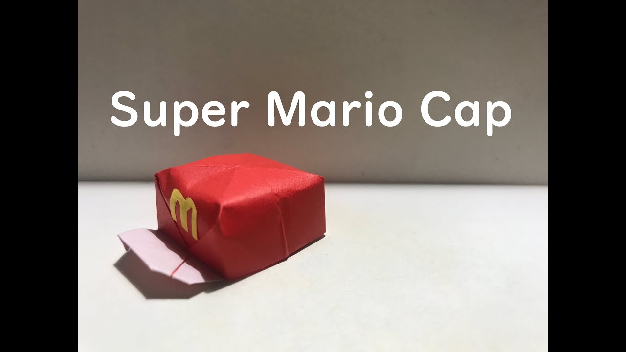折り紙 Origami スーパーマリオ帽子 Super Mario Cap Youtube