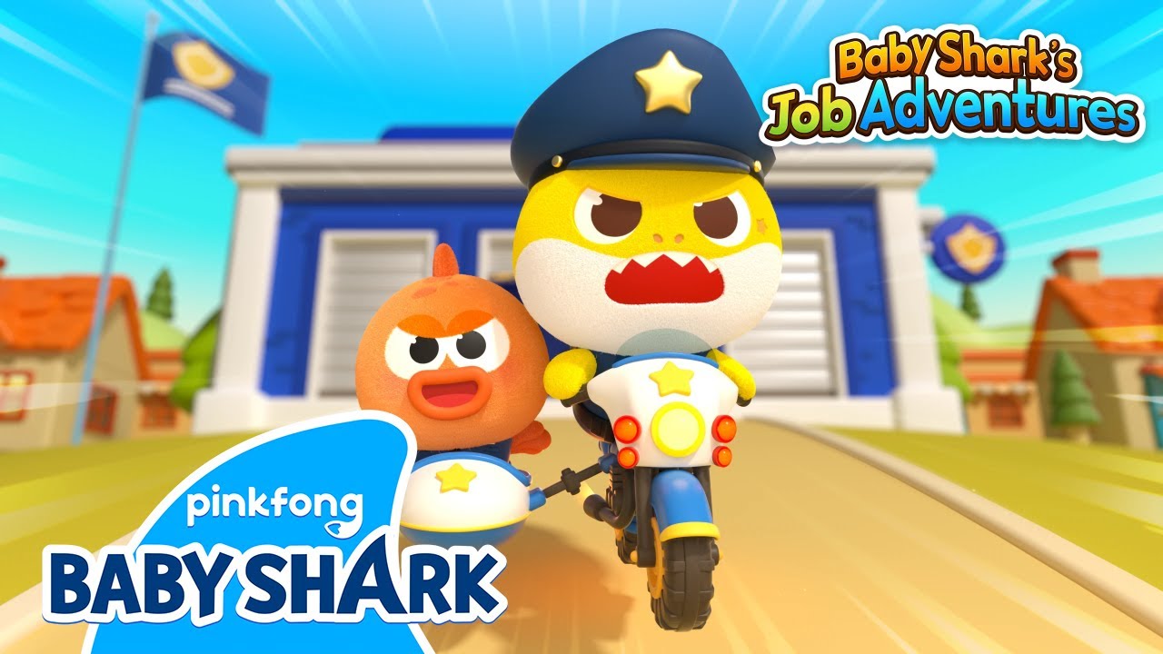 [NEW🌈] Police Officer Baby Shark Catches the Color Thief! | Job Adventure | Baby Shark Official
