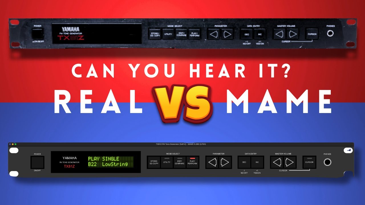 TX81Z: MAME Emulation vs The Hardware