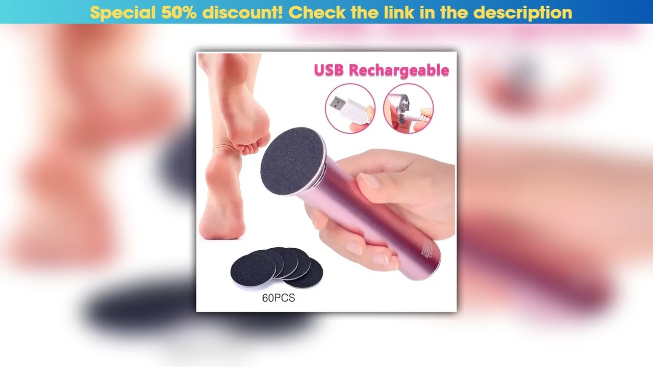 New Arrival USB Rechargeable Wireless Electric Foot File Cuticle Callus Remover Machine Pedicure To
