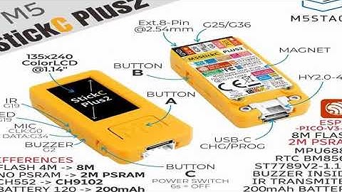 M5Stack Official M5StickC PLUS2 ESP32-PICO-V3-02 Mini IoT Development