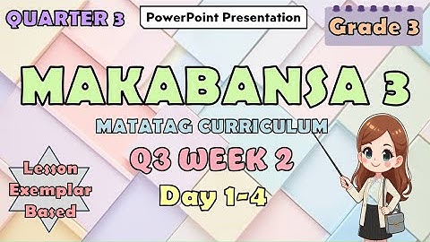 Makabansa 3 Matatag Curriculum PowerPoint Presentation Quarter 3 Week 2 Day 1-4