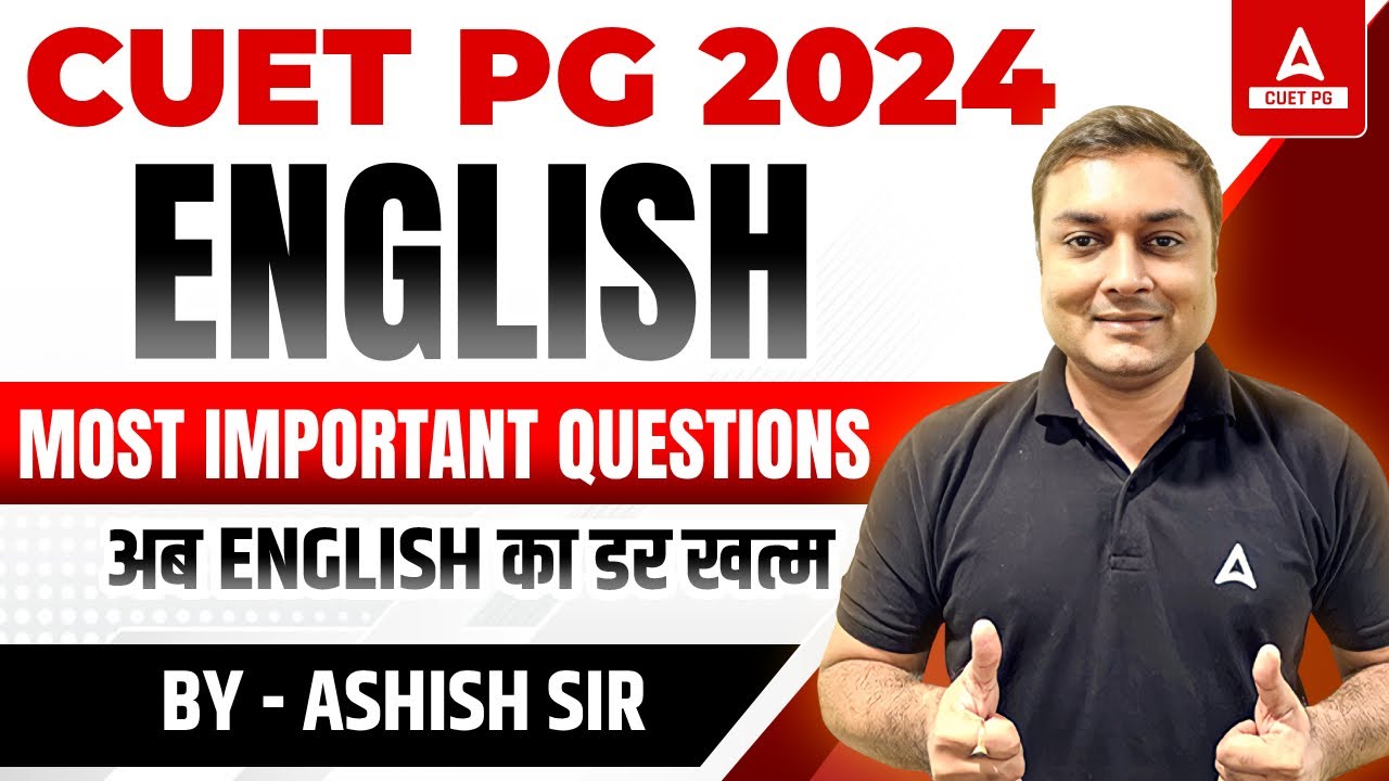 CUET PG English Important Questions 2024 | All Questions in One Shot ...