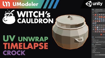 3D Modeling in Unity - Timelapse of unwrapping Crock in the Witch