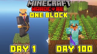 I Spent 100 Days in ONE BLOCK Minecraft | acookiegod One Block Challenge