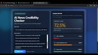 News Credibility Checker using AI and ML