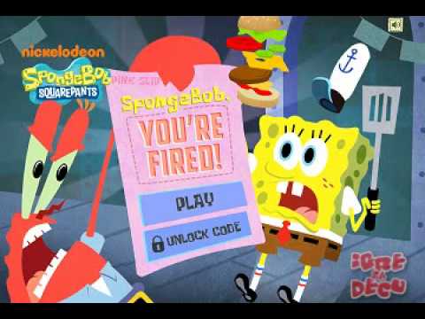 SpongeBob You're Fired Game Play + Unlock Code !!! - YouTube
