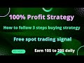 Free spot trading signals  how to follow 3 step buying strategy  no loss strategy