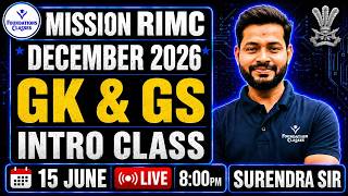 Mission RIMC December 2026 GK &amp; GS Intro Class|Complete General Knowledge &amp; GS Strategy Surendra Sir