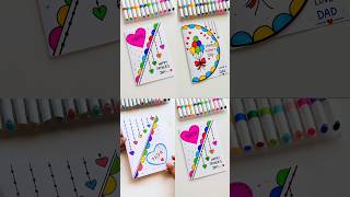 Don't Miss Beautiful Happy Father's Day Card 2025 using white paper #art #youtubeshorts #shorts