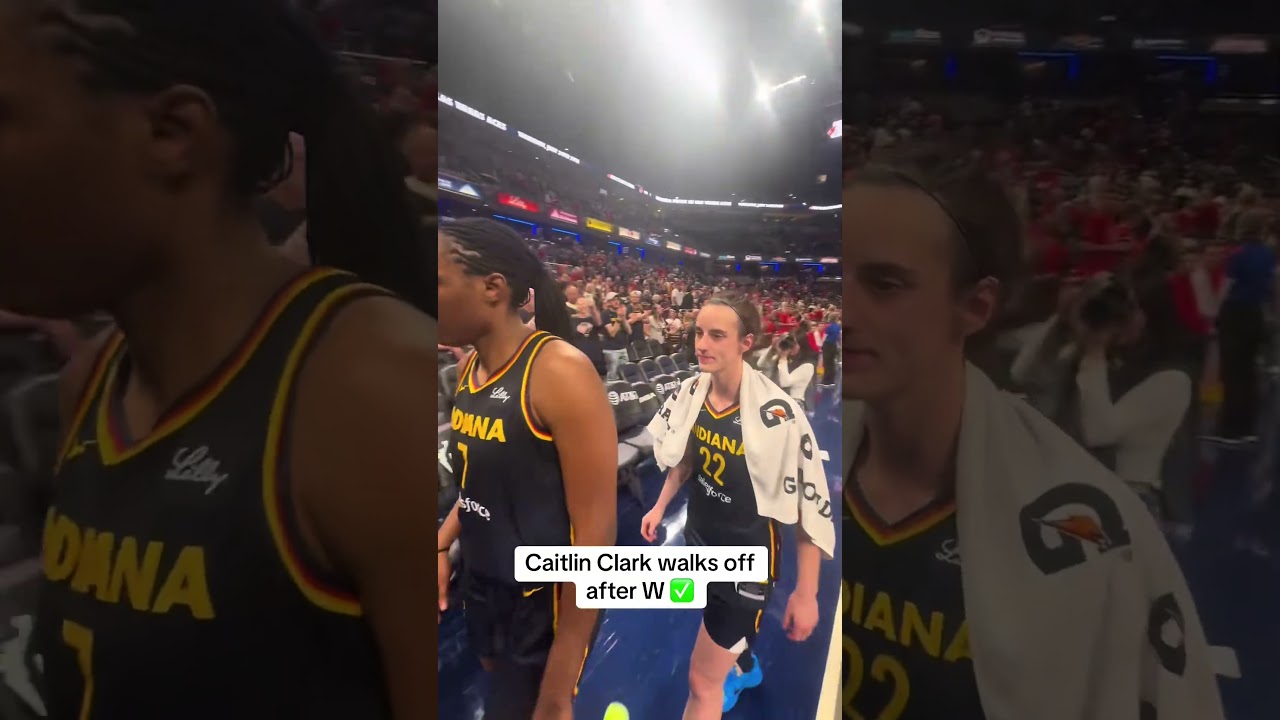 Caitlin Clark leaves the court after scoring 14 PTS 🙌