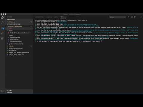 README md File Generator Demo