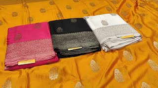 Bangalore Wholesale Pure Georgette,Crape Designer Saree Collection|Single Courier Avl
