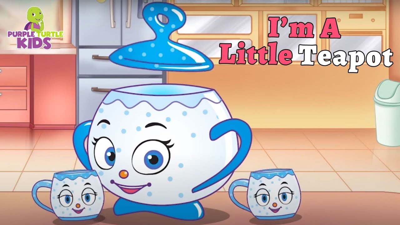 I'm a Little Teapot Song | PurpleTurtle Nursery Rhymes & Kids Songs