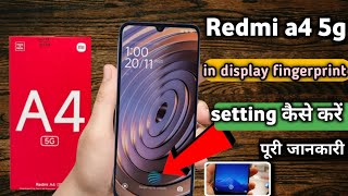 Redmi A4 5G In Display Fingerprint Setting Kaise Kare Redmi A4 Display Fingerprint Kaise Lae