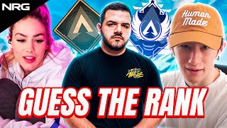aceu, LuluLuvely & Rogue Guess The YouTuber's Rank | NRG Apex Legends