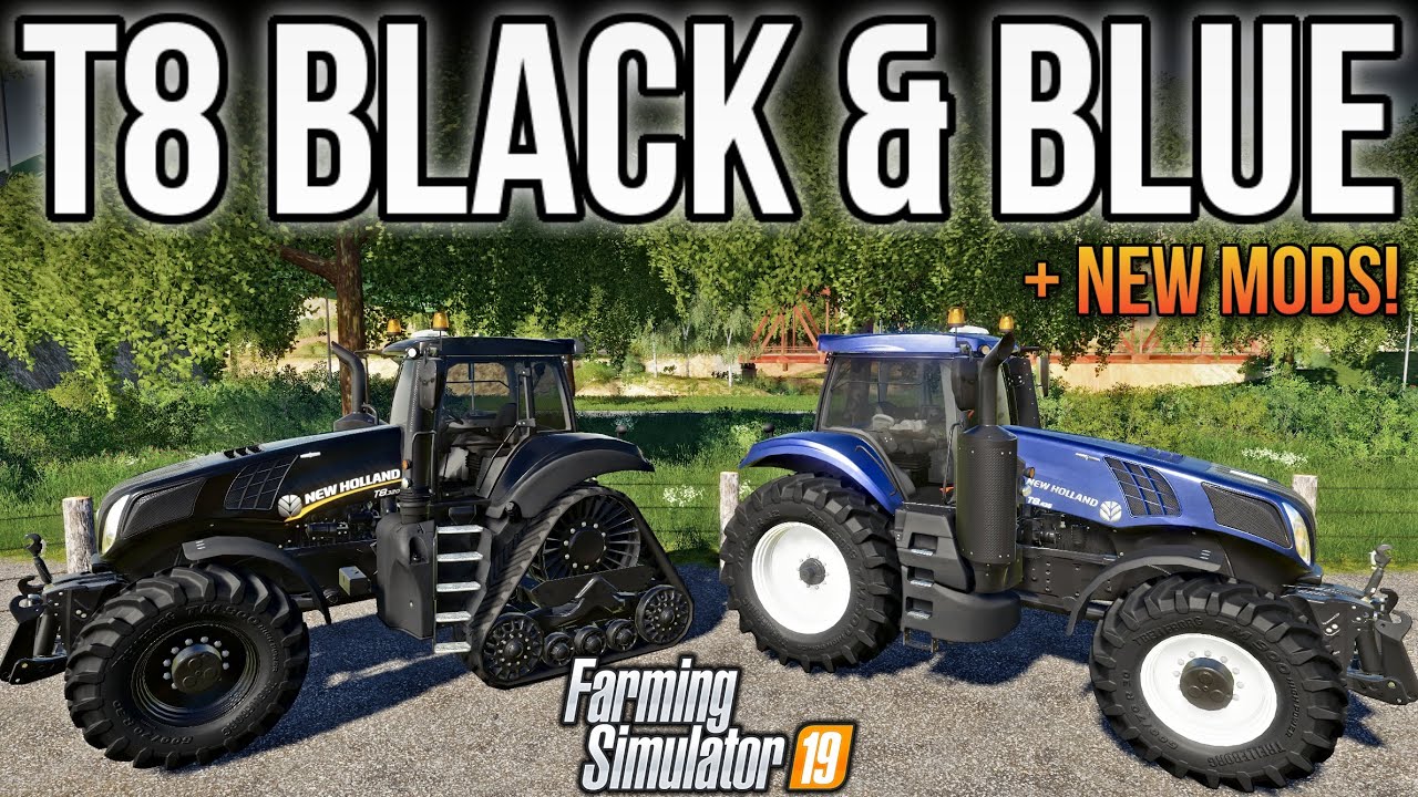 NEW MODS FS19! T8 BLACKOUT & BLUE POWER + SEMI TRUCK WITH 3-POINT HITCH!