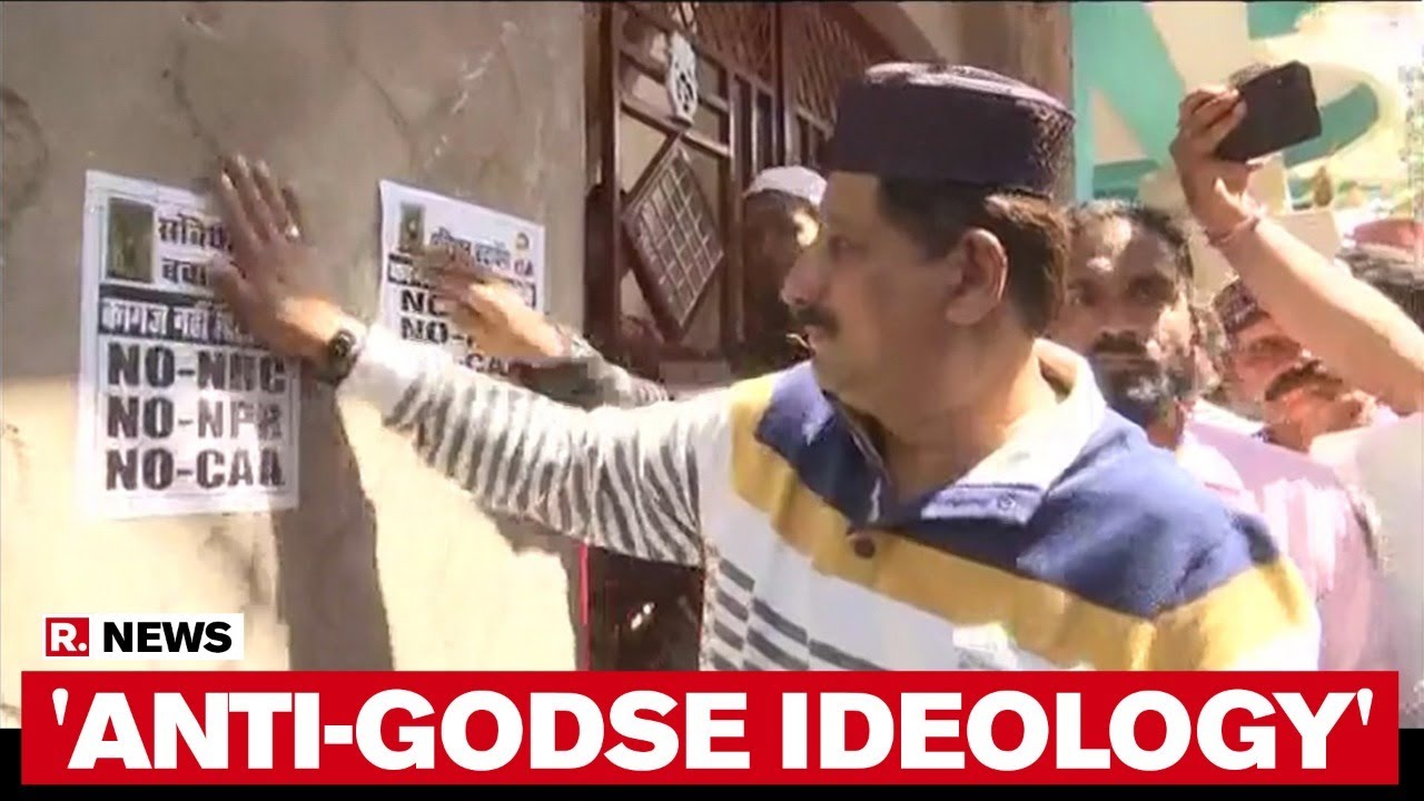 Congress MP Sticks Poster Against CAA, NRC & NPR, Says 'Country Will Not Be Run By Godse Ideology'