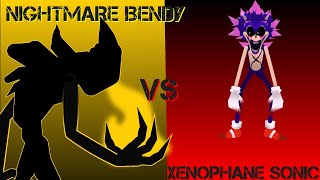 nightmare bendy vs xenophane 3 sonic exe